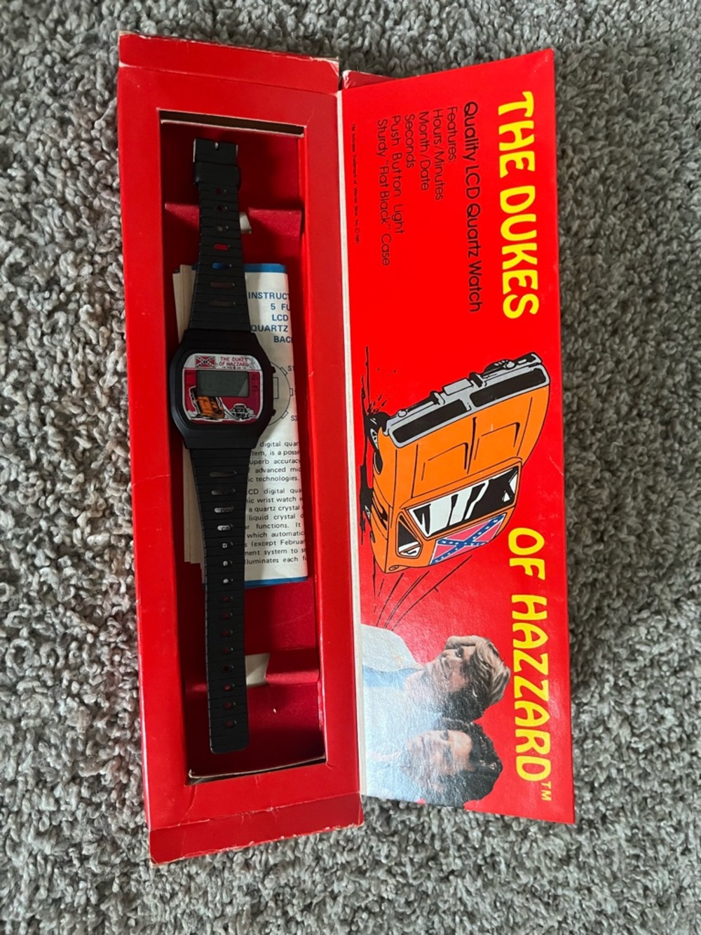 1981 The Dukes of Hazzard LCD Quartz Watch